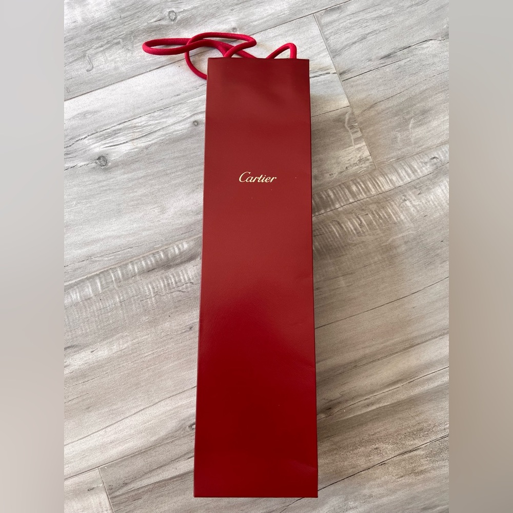 Authentic Cartier Champagne paper bag 39x10 cm. Excellent condition.